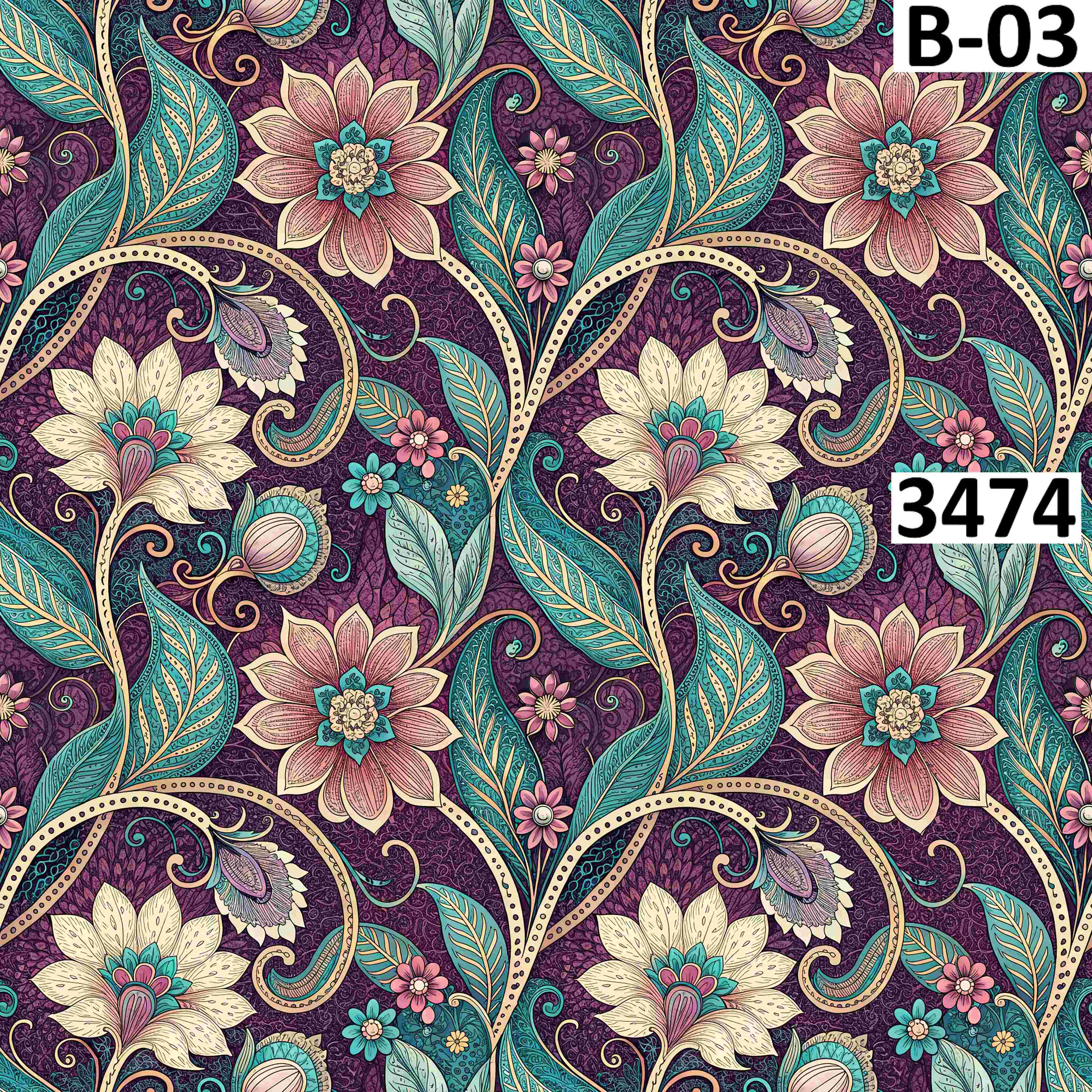 รหัสลายผ้า 3474